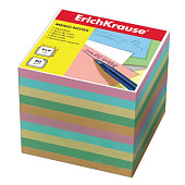 Блок для записей ERICH KRAUSE непроклеенный, куб 9х9х9, цветной, 5140